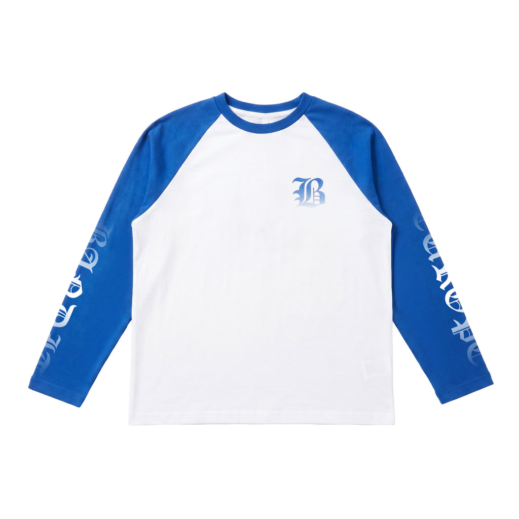 WHITE/BLUE | LONG SLEEVE TEE