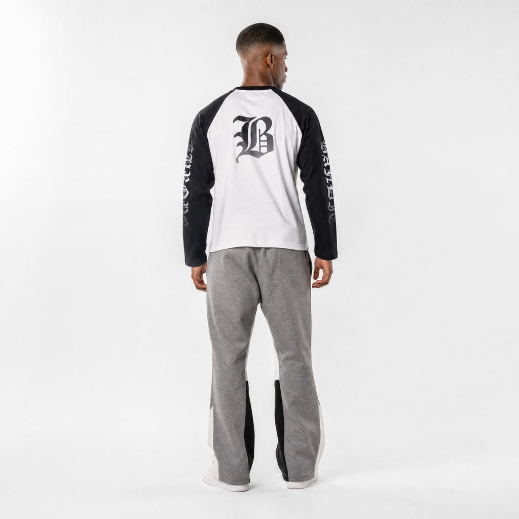 WHITE/BLACK | LONG SLEEVE TEE