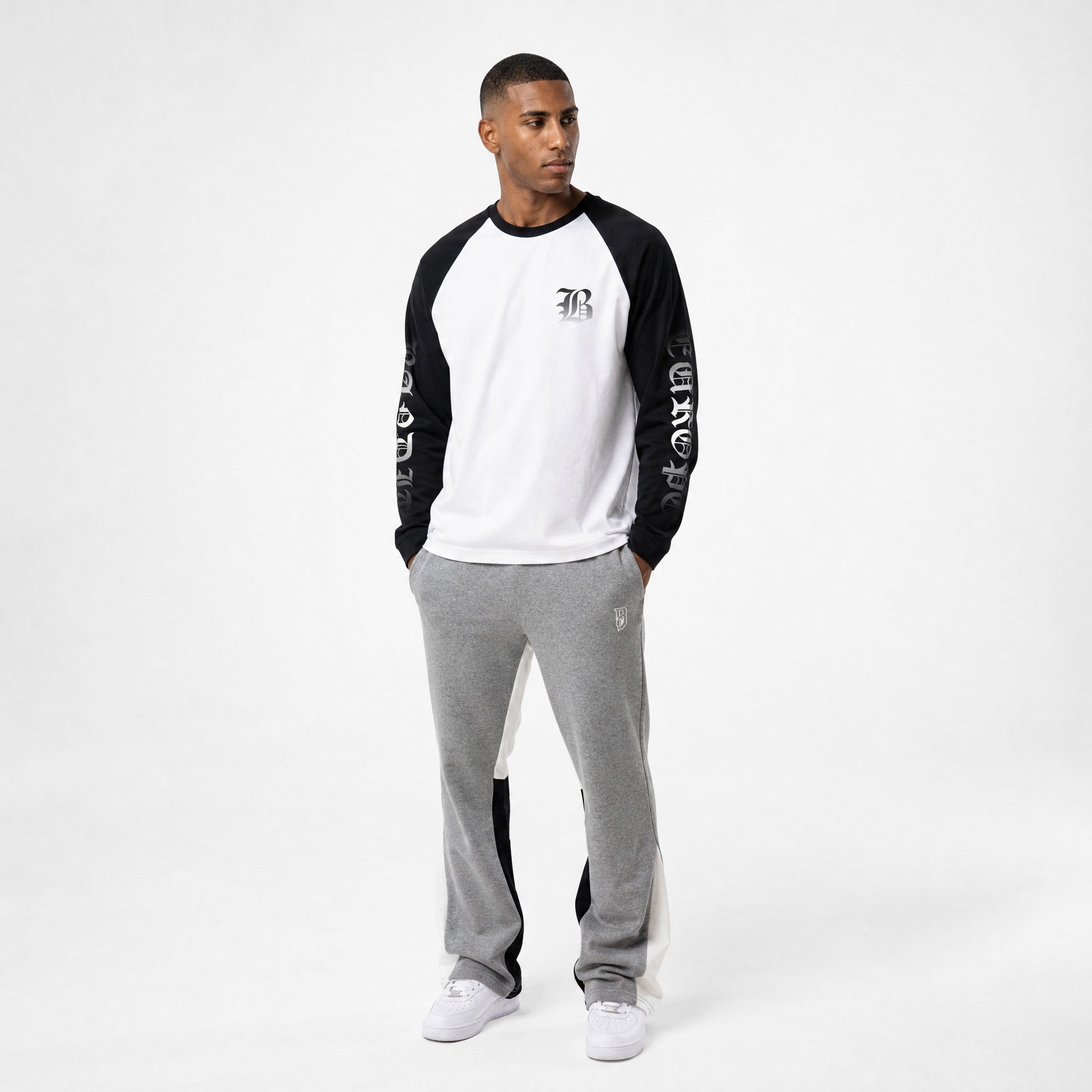WHITE/BLACK | LONG SLEEVE TEE