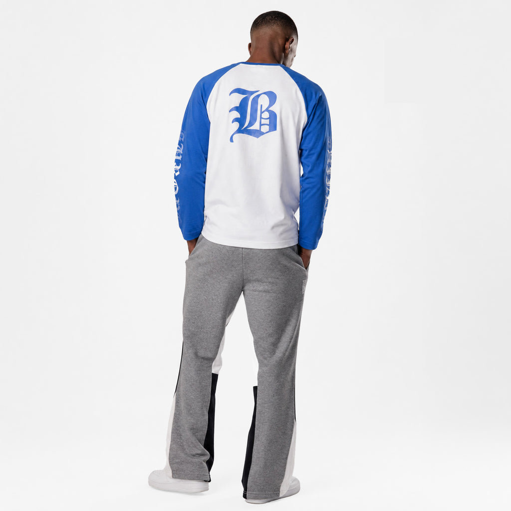 WHITE/BLUE | LONG SLEEVE TEE