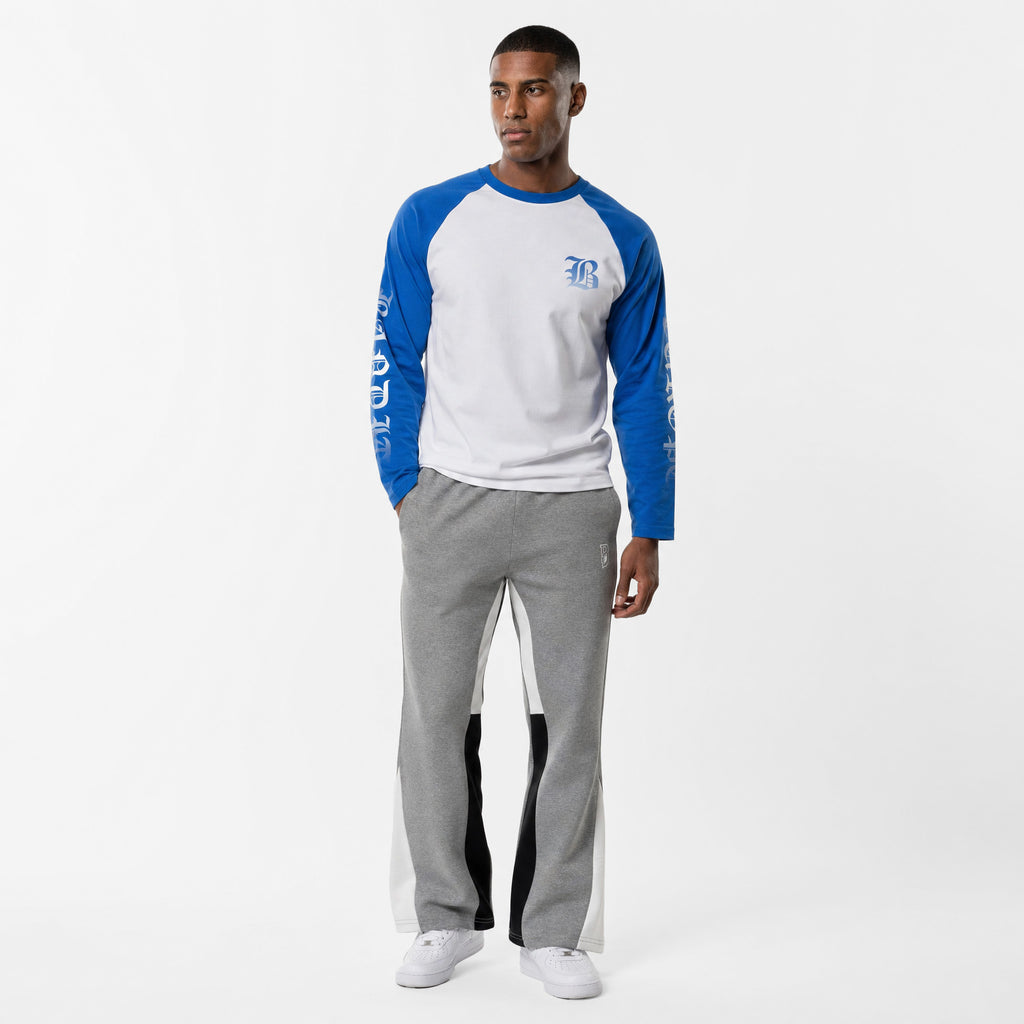 WHITE/BLUE | LONG SLEEVE TEE